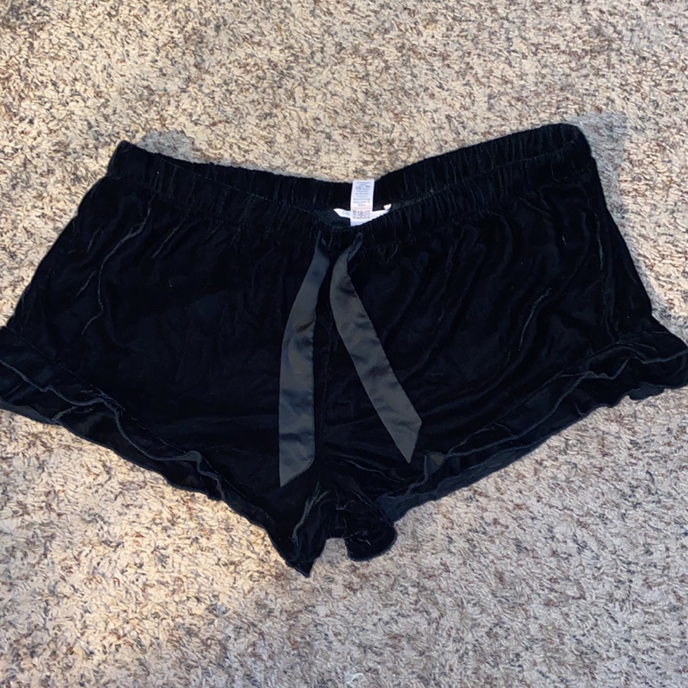 Victoria’s Secret Velvet Ruffle Shorts